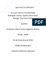 Trabajo Final Quimica 1er Semestre PDF