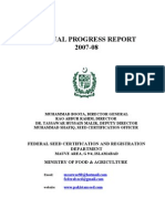 Pakistan Seeds Annual Progress Report 2007-08