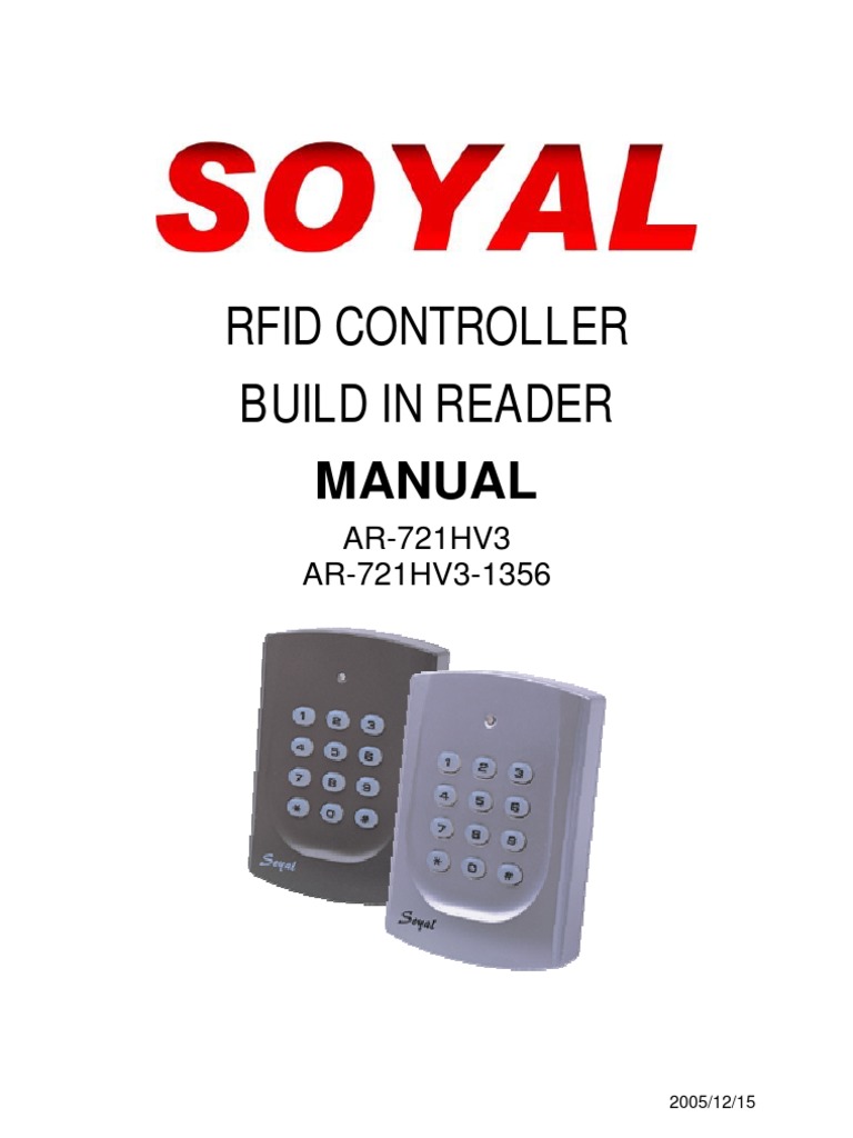 Soyal AR721 User Manual Access Control Switch