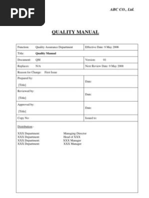 Quality Manual