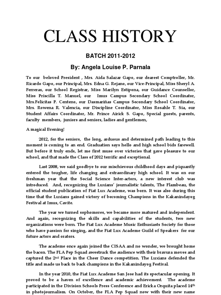 importance of history speech essay