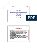 CSE4210 Architecture and Hardware For DSP: Unfolding