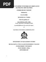 Download Grievance Handling Project Report by vaishalisonwane77 SN135953442 doc pdf