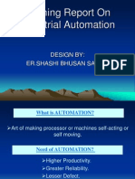 Training Report On Industrial Automation: Design By: Er - Shashi Bhusan Sahoo