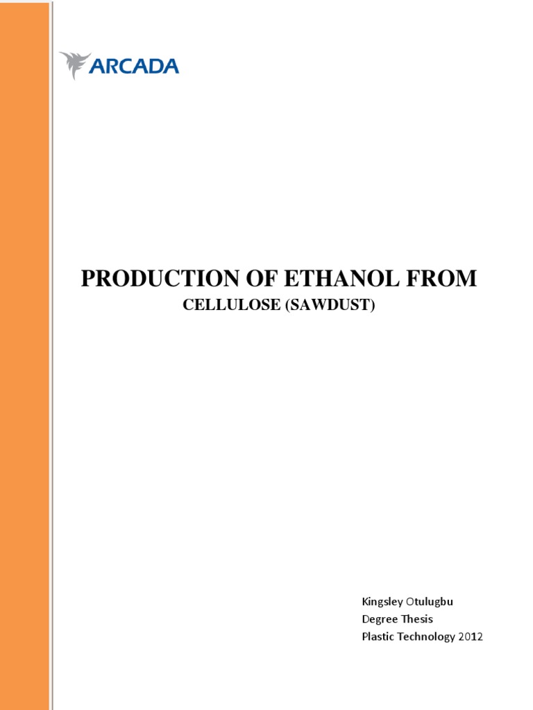 Production of Ethanol From: Cellulose (Sawdust) | PDF | Cellulose | Ethanol