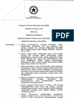 UU Nomor 30 Tahun 2009 Tentang Ketenagalistrikan