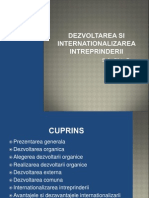 Dezvoltarea Si Internationalizarea Intreprinderii