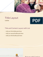 Document layouts with titles, lists, charts, tables and SmartArt