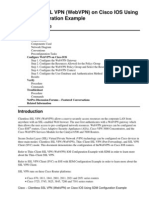 Clientless SSL VPN (Webvpn) On Cisco Ios Using SDM Configuration Example