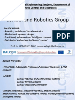 Control and Robotics Group: Faculty of Electrical Engineeering Sarajevo, Department of Automatic Control and Electronics