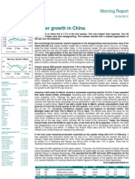 Slower Growth in China: Morning Report