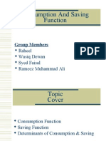 Consumption and Saving Function: Group Members