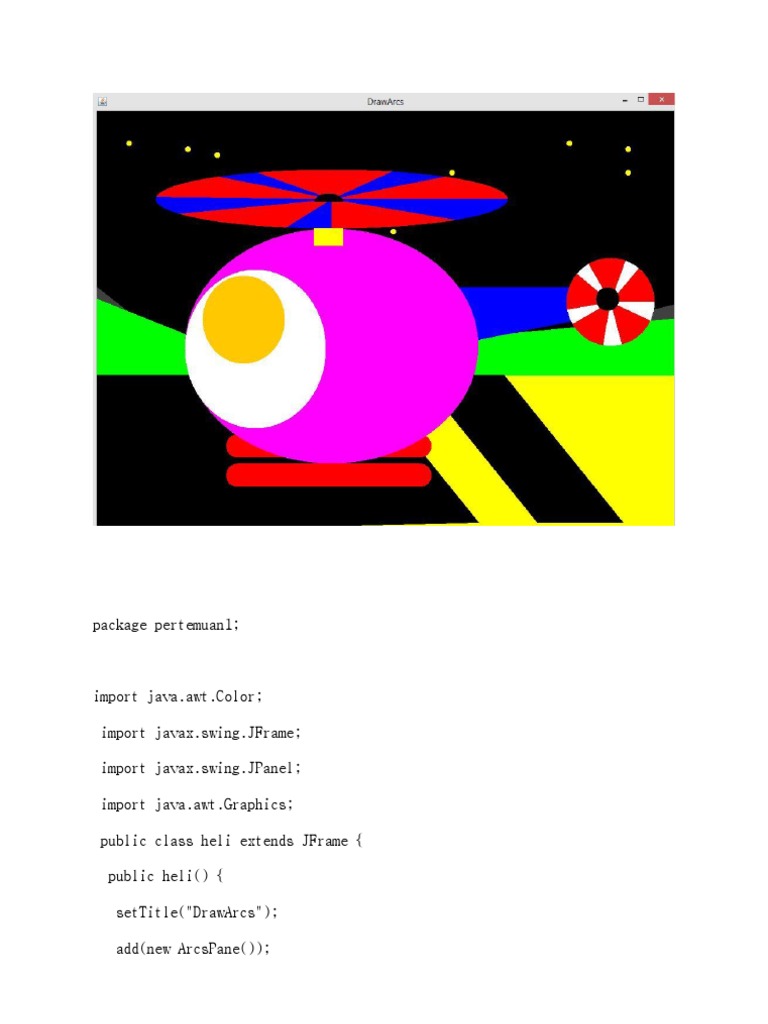Java Swing Helicopter Drawing Code | PDF