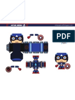 Captain America MiniPapercraft by Gus Santome