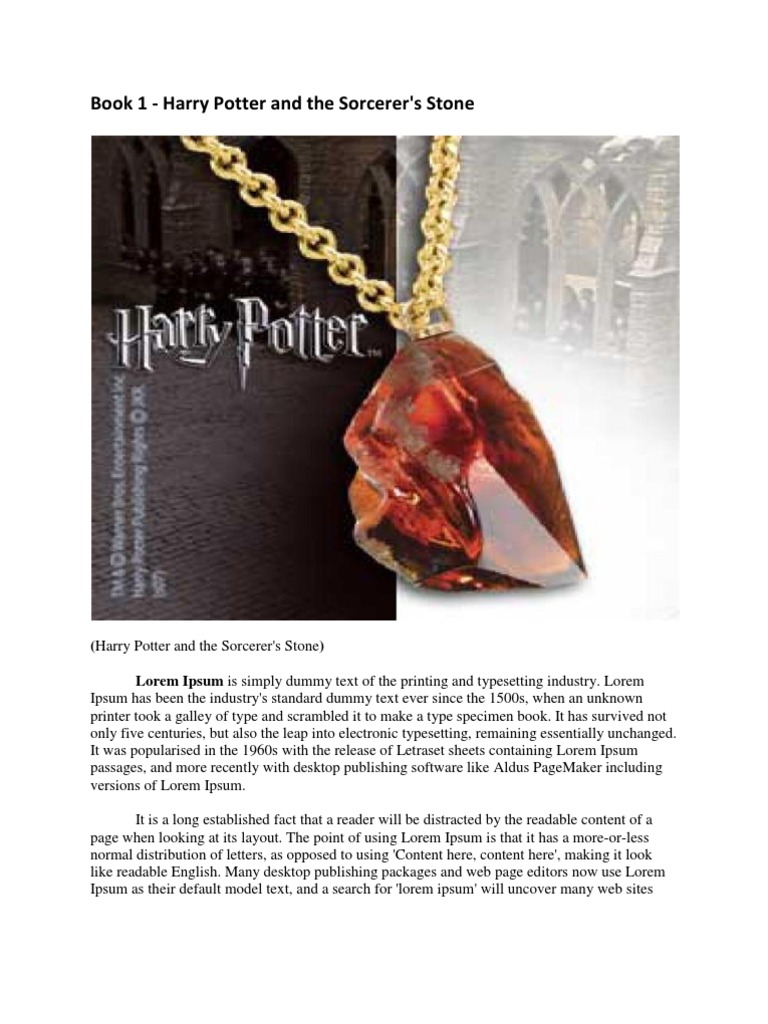 Harry Potter and the Sorcerer's Stone | PDF