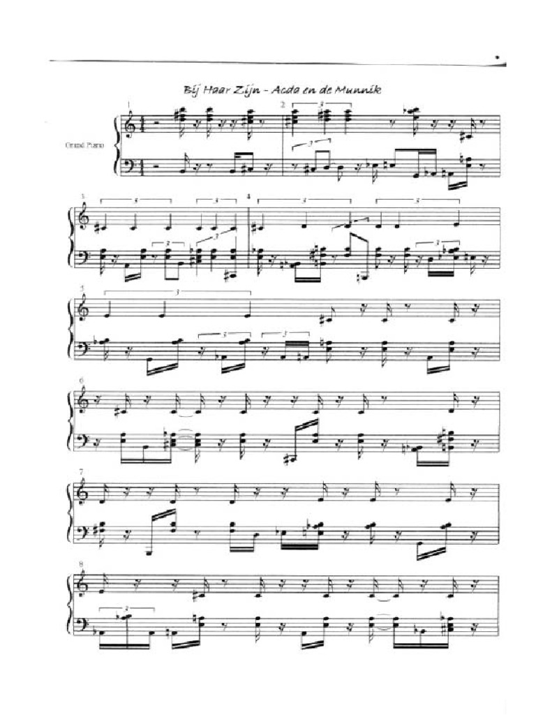 Acda en de Munnik Bij Haar Zijn (Sheet Music)