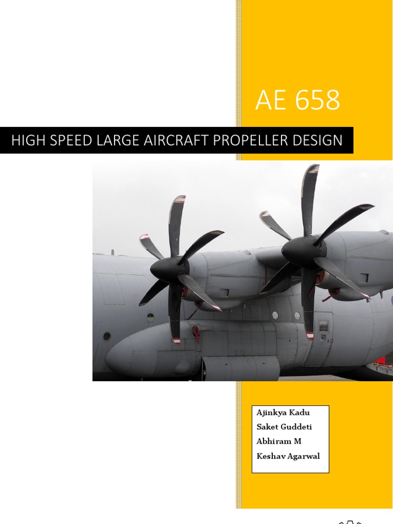 High Speed Large Aircraft Propeller Design PDF Airfoil Jet Engine