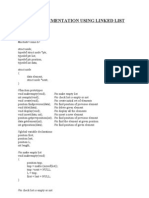 C program for list implementation using linked list