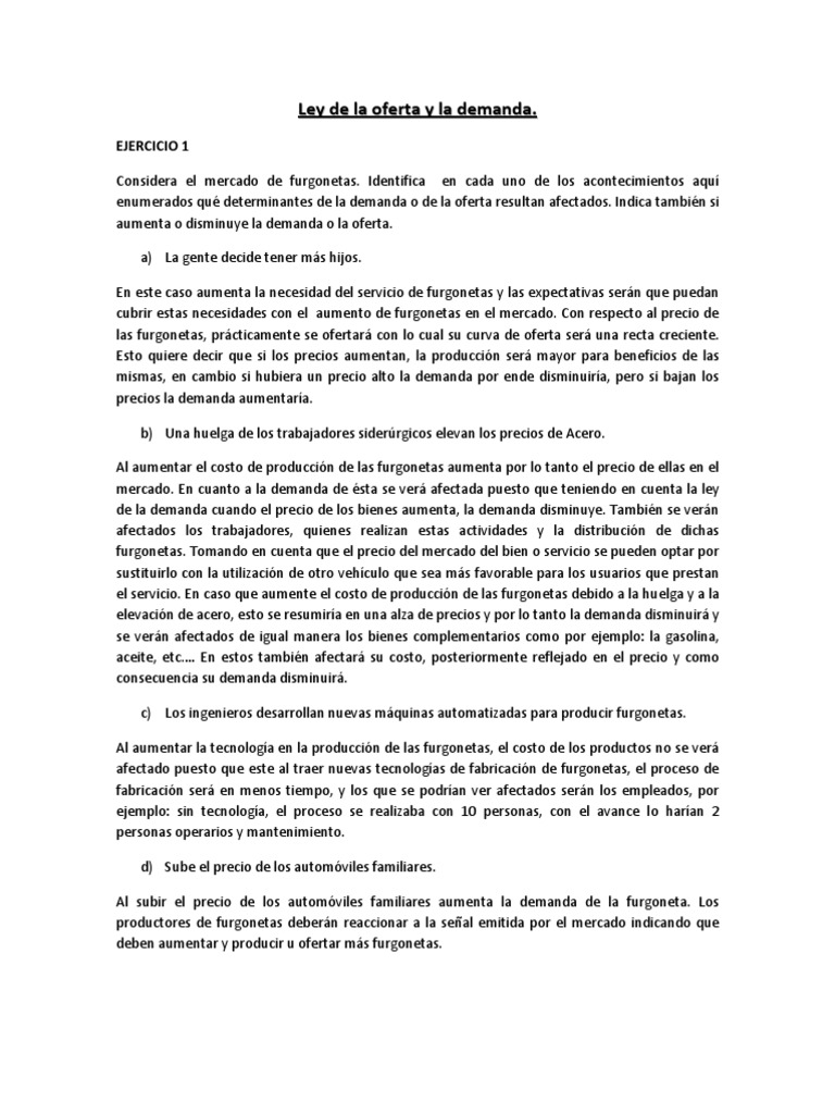 Análisis de Oferta y Demanda en Mercados | PDF | Oferta (economía ...