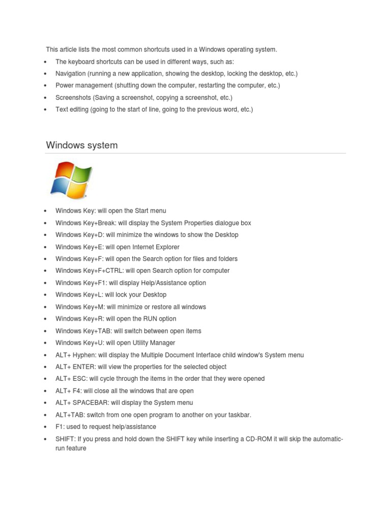 Windows System | PDF | Web Page | Microsoft Windows