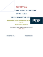 Report on Promotion and Awareness of Studio: Srijan Digital Arts