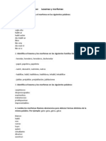 Actividades de Repaso - Lexemas y Morfemas PDF