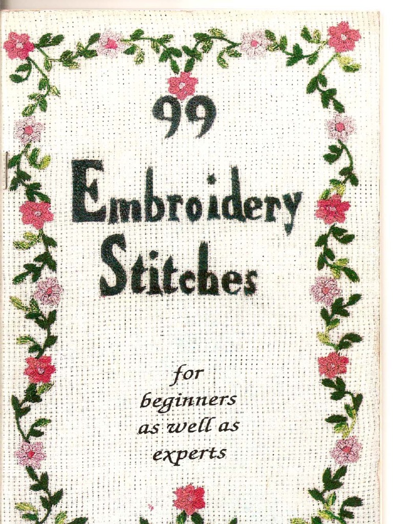 99 Embroidery Stitches Needlework Textile Arts