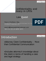 Client Confidentiality and Privacy in LPO's
