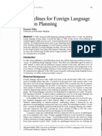 Guidelines for Foreign Language Lesson Planning