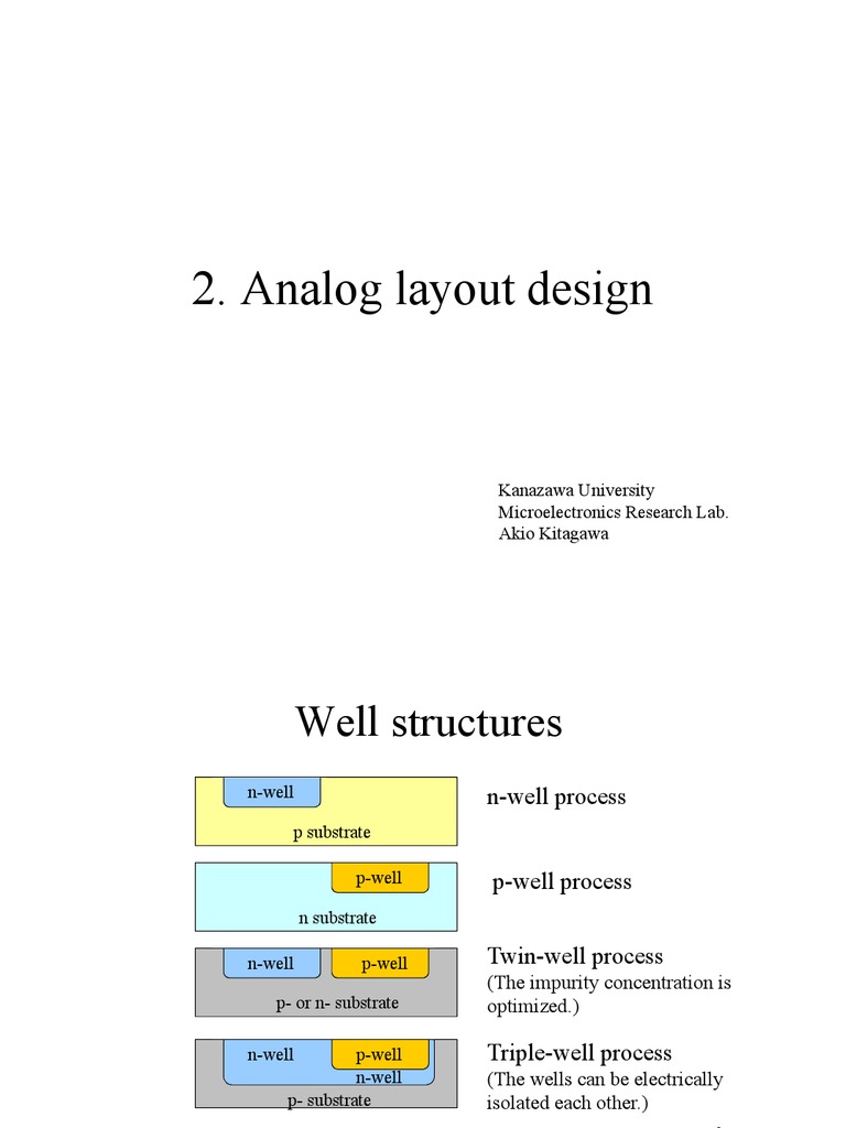 Analog Layout Design: Kanazawa University Microelectronics Research Lab ...