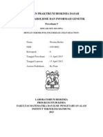 Laporan Praktikum Biokimia Dasar Ki-3261 Metabolisme Dan Informasi Genetik