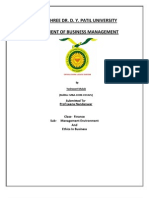 Padmashree Dr. D. Y. Patil University Department of Business Management