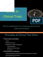 Ethics in Clinical Trials: Ethical Considerations For Conducting Clinical Trials: India and The World