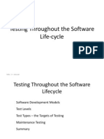 Testing Throughout The Software Lifecycle - Chap 2