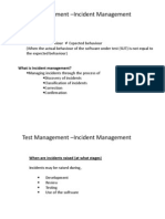 Test Management - Incident Management