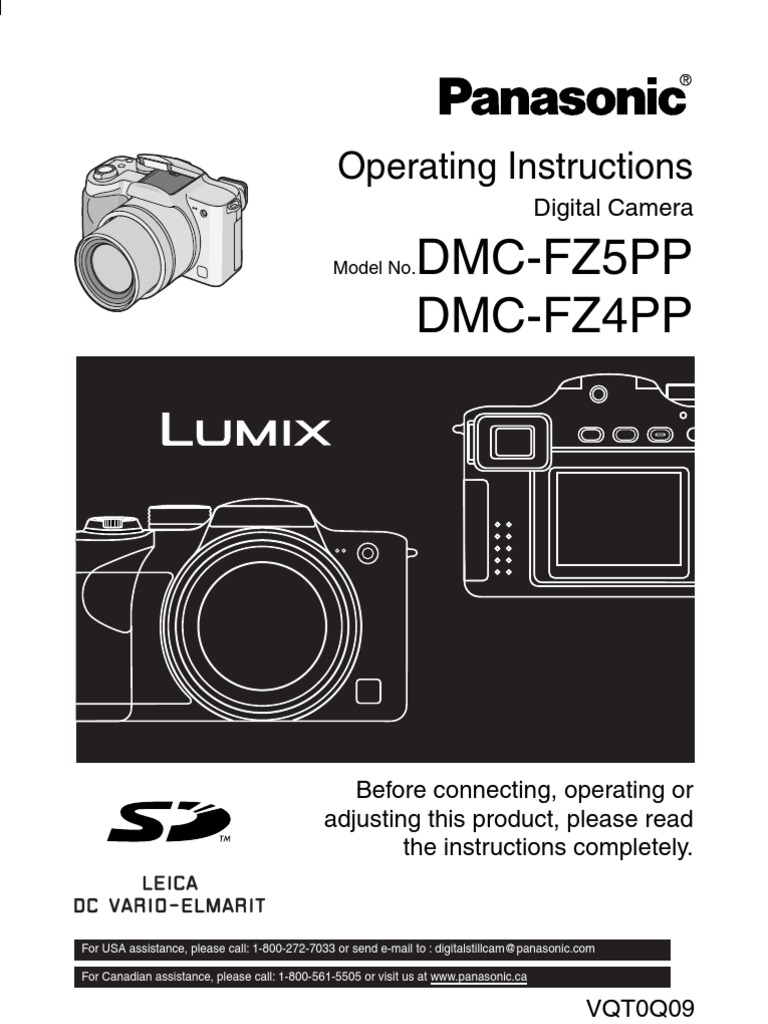 Panasonic Lumix FZ5 User Manual | PDF | Secure Digital