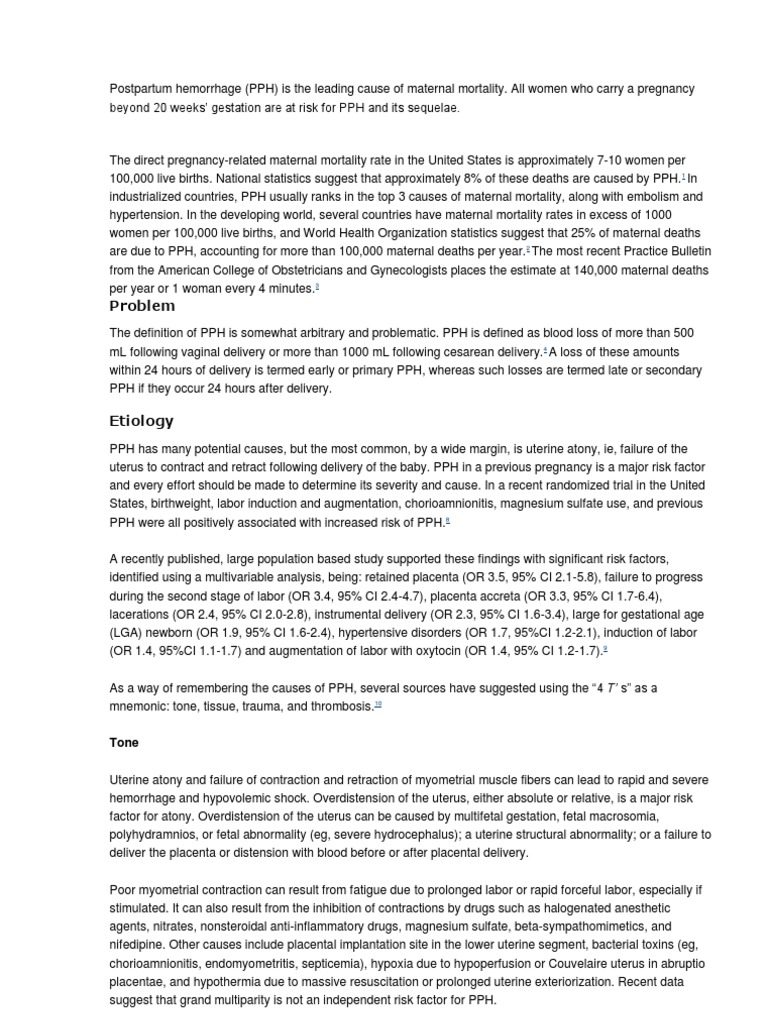 PPH Bundle Approach Overview | PDF | Intravenous Therapy | Childbirth