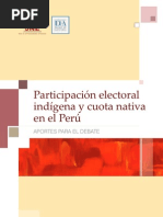 Indigenous Participation in Elections and the Native Quota in Peru Contributions to the Debate Spanish PDF