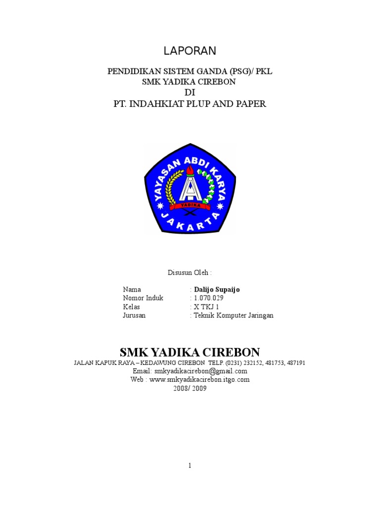 Smk laporan pkl Contoh Laporan Smk laporan pkl Contoh Laporan