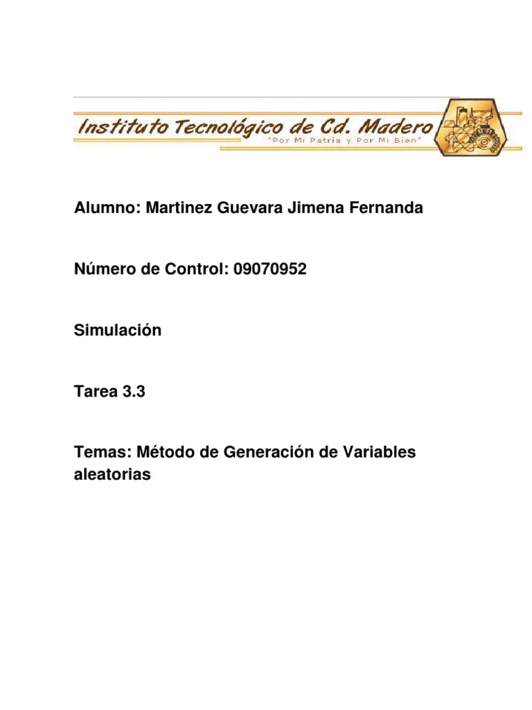 Metodos Para Generar Variables Aleatorias