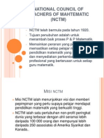 National Council of Teachers of Mahtematic NCTM