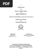 Download BHEL Haridwar block 2 heavy fabrication training report by Udit Soni SN136039637 doc pdf