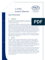 The Role of the Non Executive Director an Overview