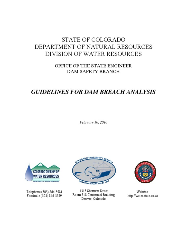 Guidelines For Dam Breach Analysis | PDF | Flood | Dam
