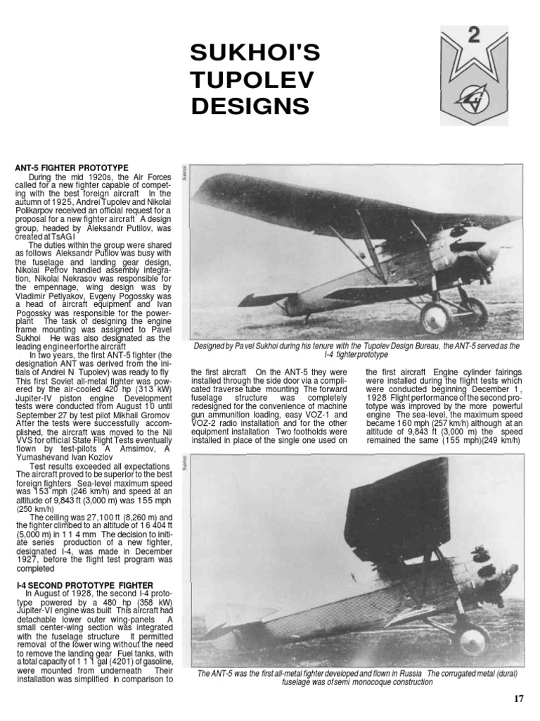 Sukhoi Tupolev Design | PDF
