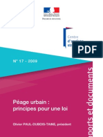 Péage urbain Principes pour une loi - 2009