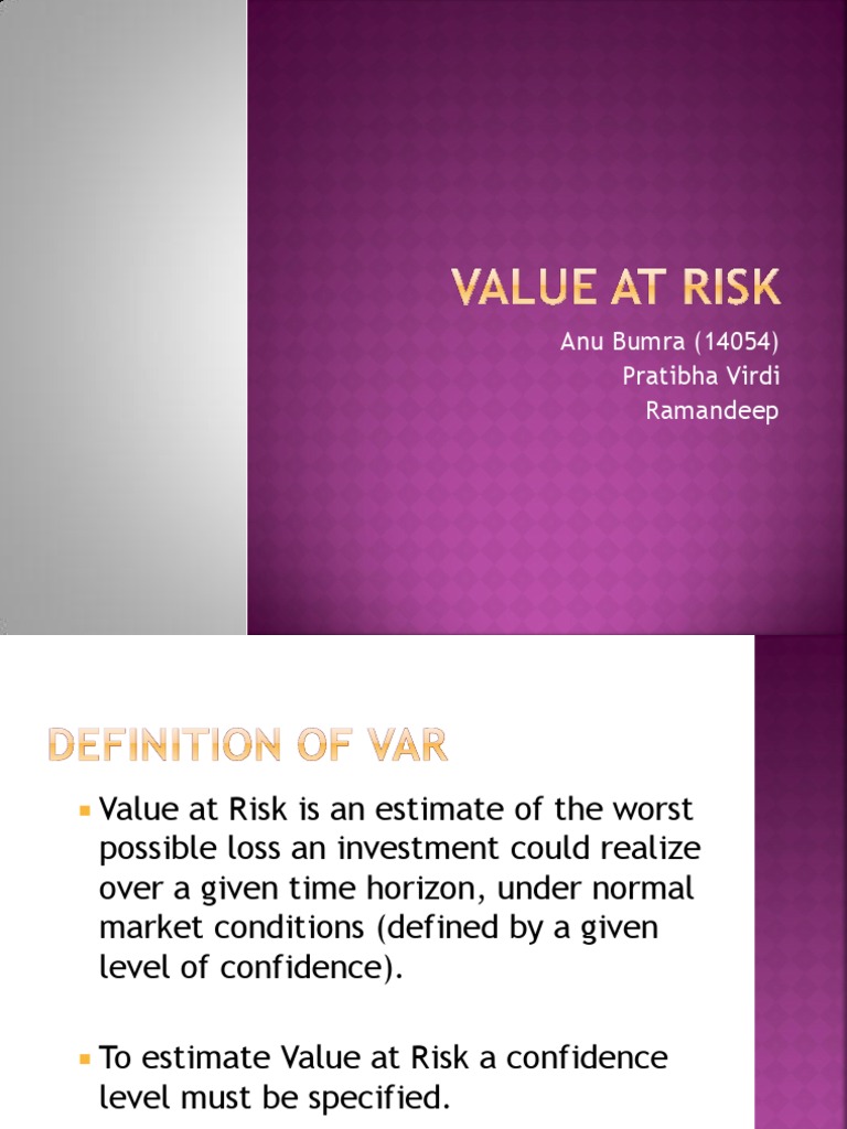 Understanding Value at Risk (VaR) | PDF | Value At Risk | Statistics
