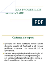 Expertiza Produselor Alimentare: Curs Viii