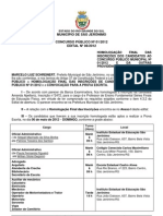 SaoJeronimo Edital082012 HomologacaoFinalInscricoes