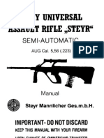 Army Universal Assault Rifle Steyr Semi Automatic Aug Cal 5-56-223 MM Nato Manual